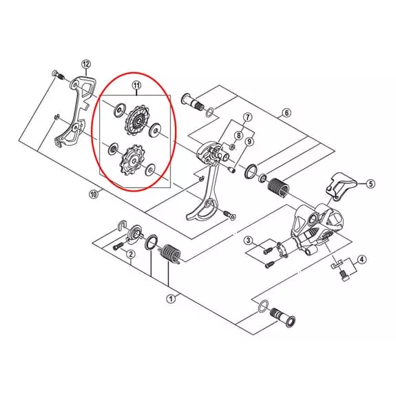 Set Di Rotelle Shimano XTR M970/960/950 1 Set Di Rotelle Shimano XTR M970/960/950