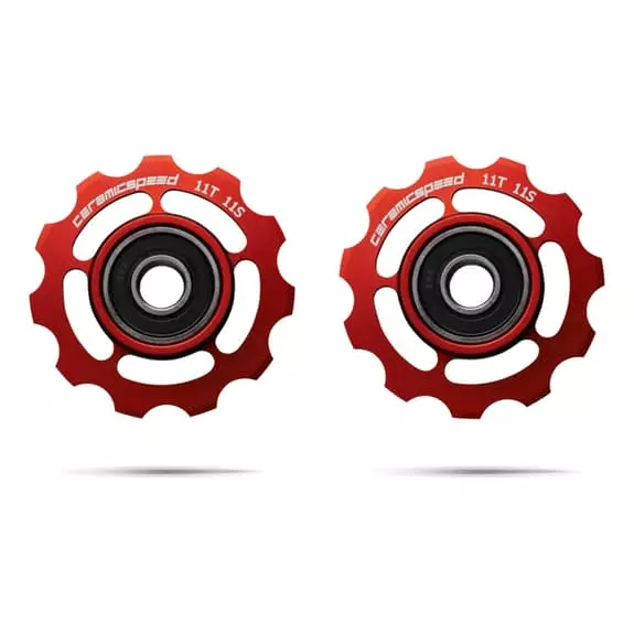 Pulegge CeramicSpeed Per Shimano 11v MTB Rosso 1 Pulegge CeramicSpeed Per Shimano 11v MTB Rosso