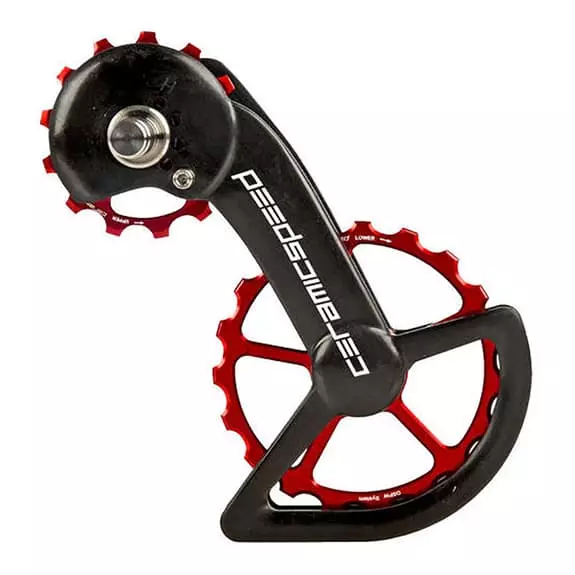 Ricambio Gabbia Cambio E Pulegge OSPW CeramicSpeed Shimano DA9100-ULT8000 Coated Road Rosso 1 Ricambio Gabbia Cambio E Pulegge OSPW CeramicSpeed Shimano DA9100-ULT8000 Coated Road Rosso