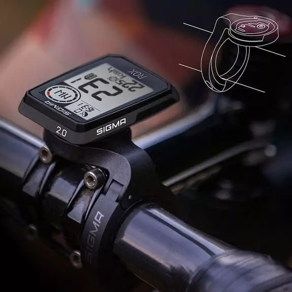 Ciclocomputer Sigma ROX 2.0 + Supporto Nero 3 Ciclocomputer Sigma ROX 2.0 + Supporto Nero - immagine 3