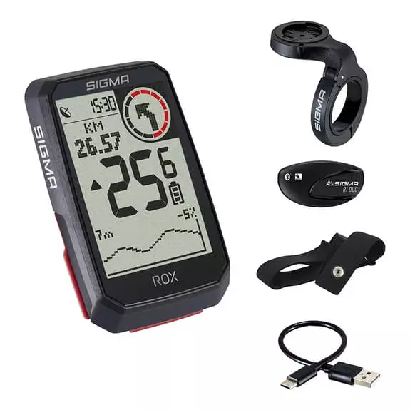 Ciclocomputer Sigma ROX 4.0 + HR Set Nero 1 Ciclocomputer Sigma ROX 4.0 + HR Set Nero
