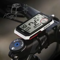 Ciclocomputer Sigma ROX 4.0 + Sensore Di Velocità E Cadenza Bianco -Vendite Biciclette Gravel sg 1065 003