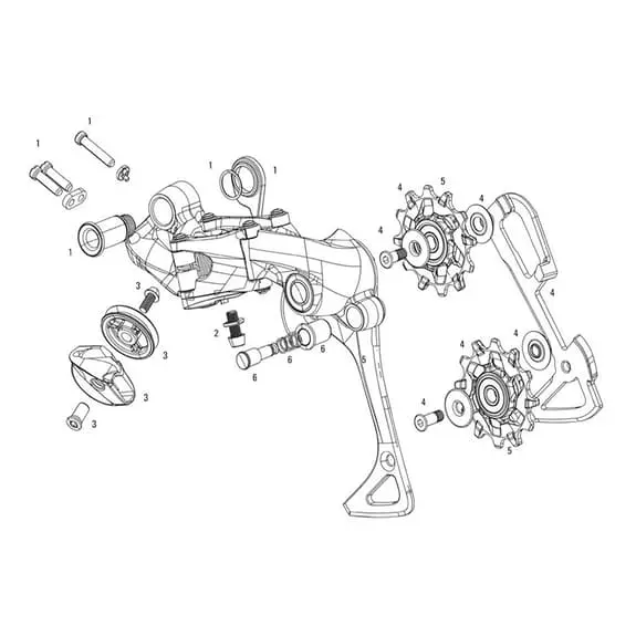 Kit Ricambio Puleggia + Guida Cavo SRAM Per Cambio XX1 2 Kit Ricambio Puleggia + Guida Cavo SRAM Per Cambio XX1 - immagine 2