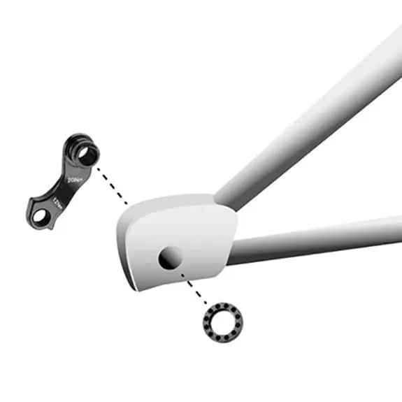 Punta Cambio UNION GH-099 Compatibile Con KTM Con Perno Passante Per Montaggio Diretto 142x12 Con Filettatura 1,5 Mm 2 Punta Cambio UNION GH-099 Compatibile Con KTM Con Perno Passante Per Montaggio Diretto 142x12 Con Filettatura 1,5 Mm - immagine 2